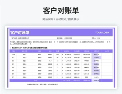 对账单明细表