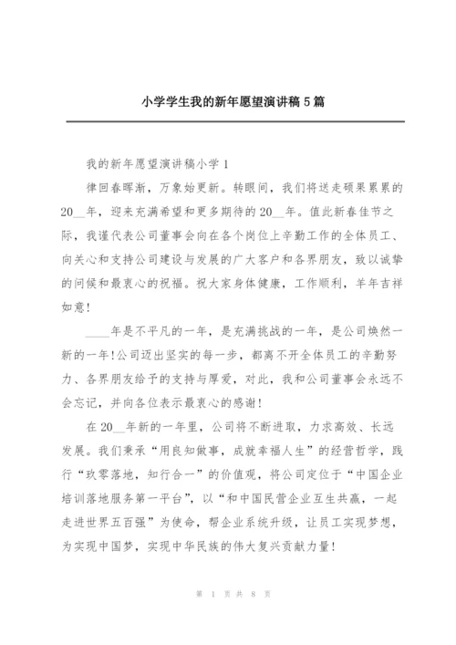 小学学生我的新年愿望演讲稿5篇.docx