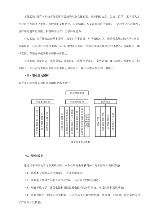 智能电子技术方向专业人才培养方案.docx