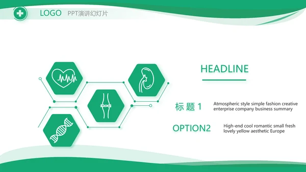 大气医疗公司宣传工作总结汇报PPT