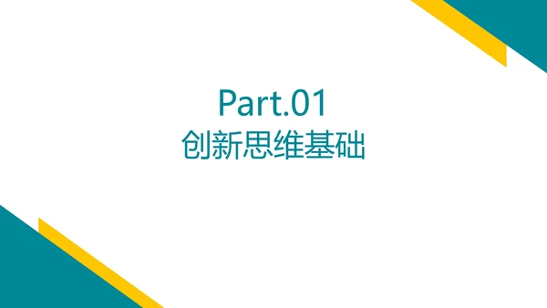 黄蓝几何简约风创业创新PPT模板