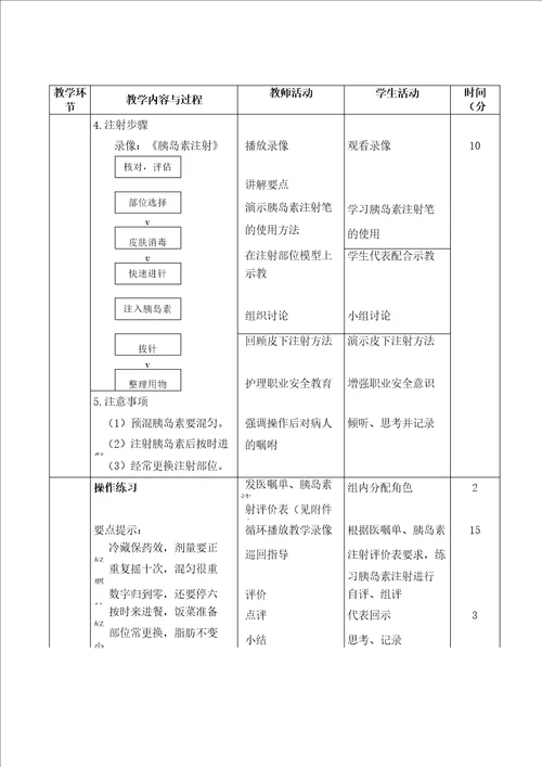 全国职业院校教师教学能力大赛获奖作品教案案例糖尿病人的护理