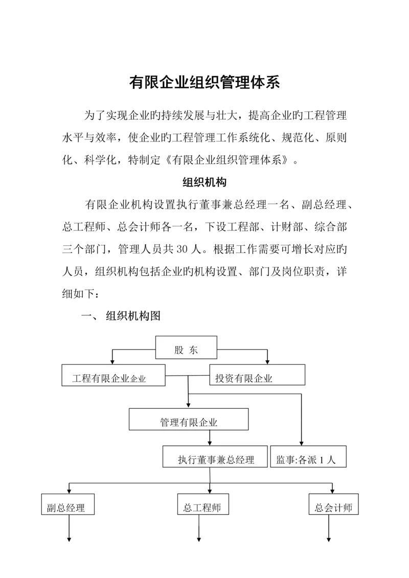 有限公司组织机构及岗位职责.docx