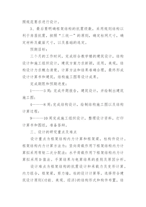 建筑毕业论文开题报告.docx