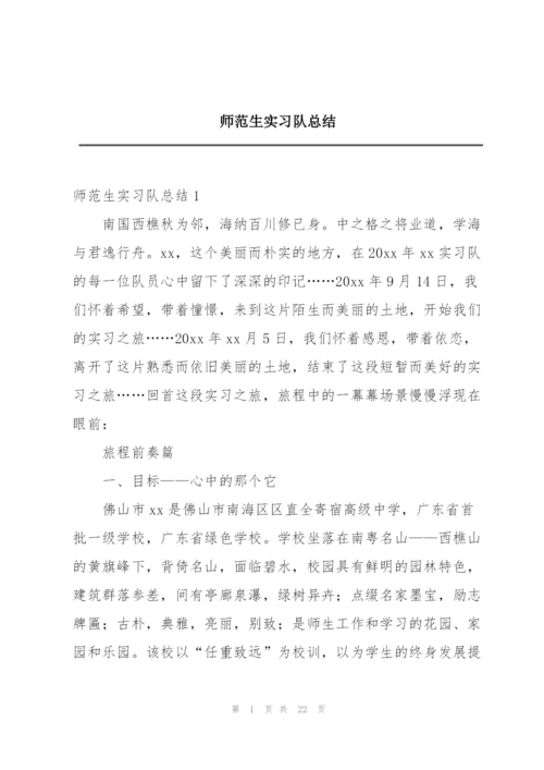 师范生实习队总结.docx