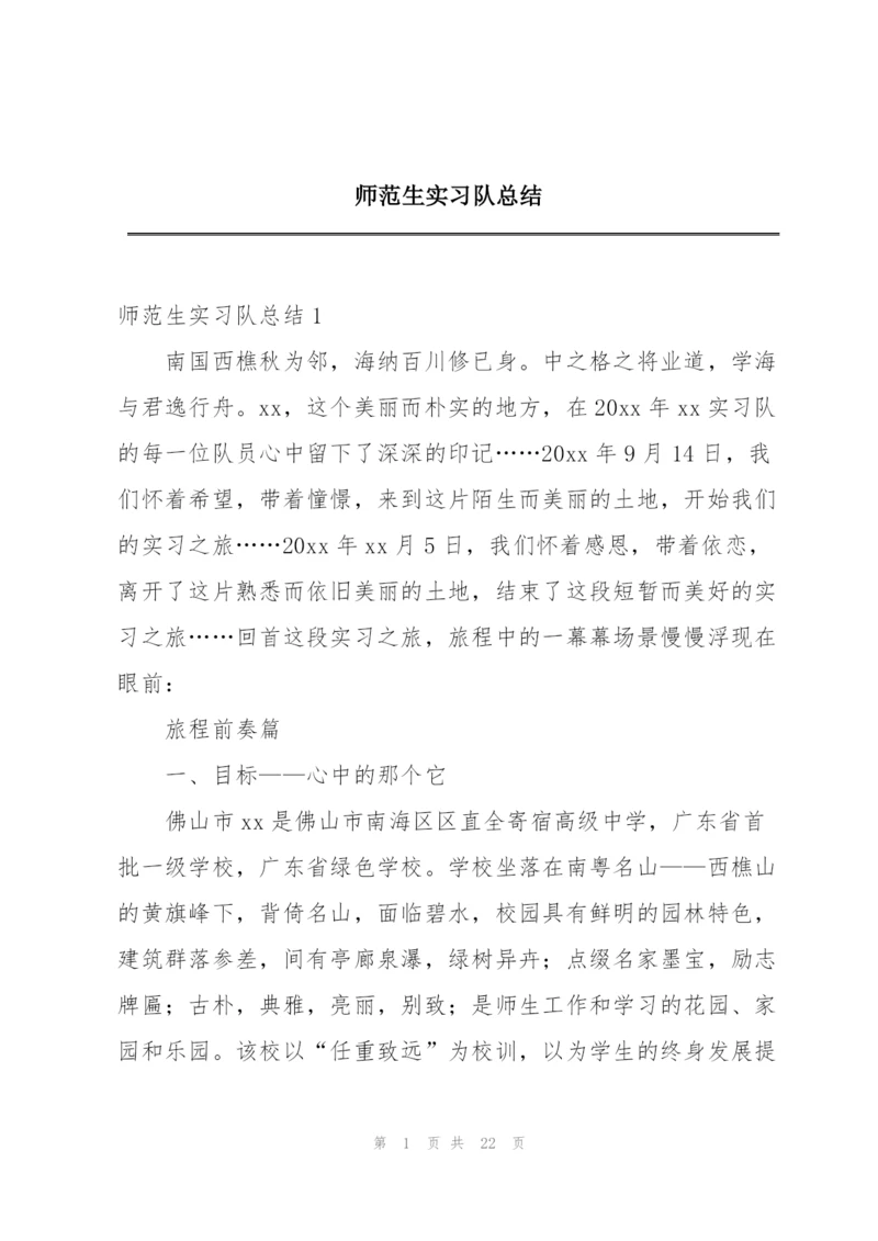 师范生实习队总结.docx