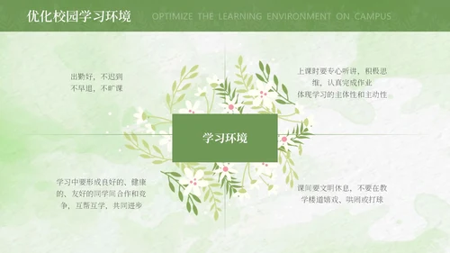绿色水彩文明礼仪主题班会PPT模板