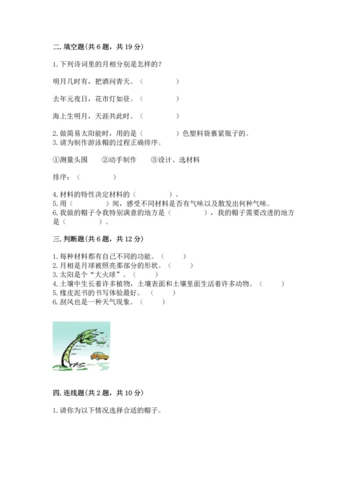 教科版科学二年级上册《期末测试卷》含答案解析.docx
