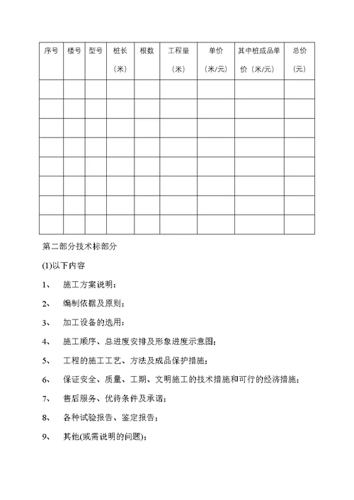 桩基招标文件