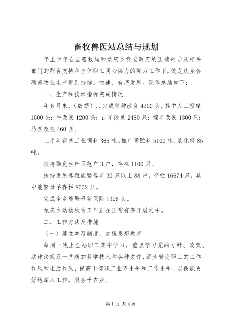 畜牧兽医站总结与规划.docx