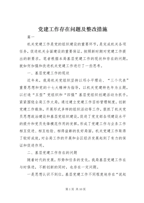 党建工作存在问题及整改措施.docx