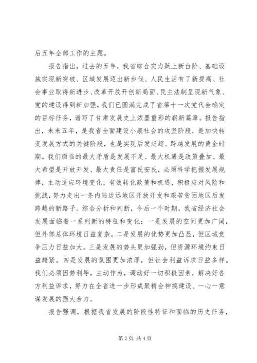 认真开展学习XX省第十二次党代会.docx