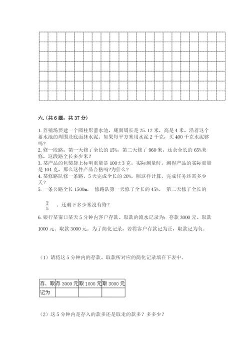 小学毕业班数学检测题附完整答案（历年真题）.docx