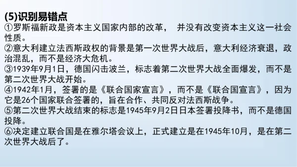 第四单元 经济大危机和第二次世界大战  单元复习课件