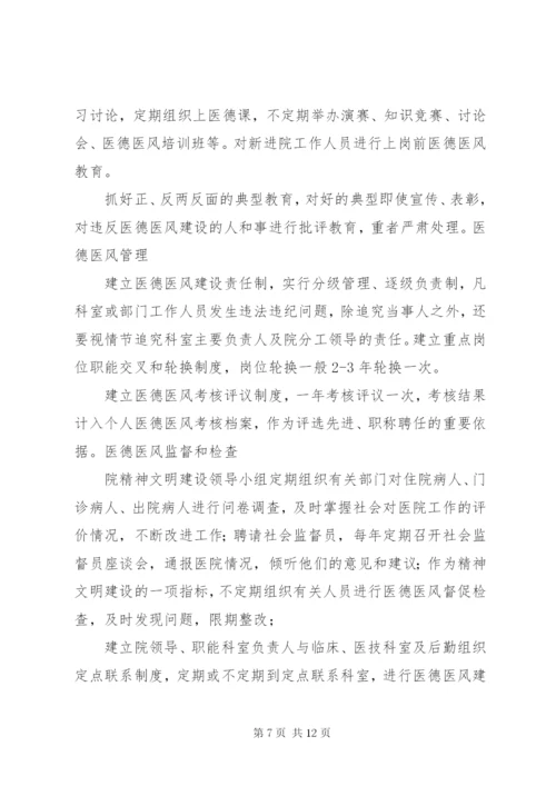 XX医院医德医风领导小组制度及职责.docx