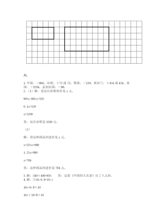 山西省【小升初】2023年小升初数学试卷及一套参考答案.docx