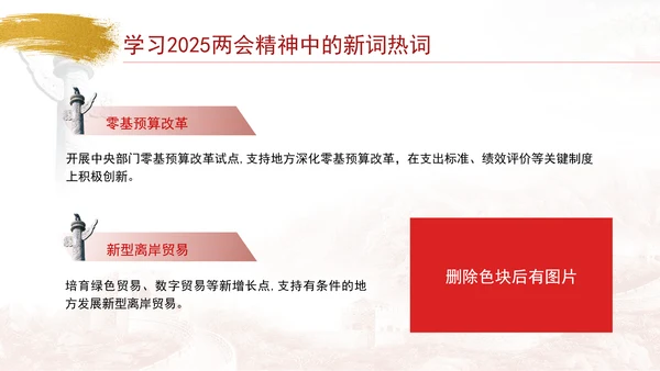 学习2025两会精神中的新词热词ppt课件