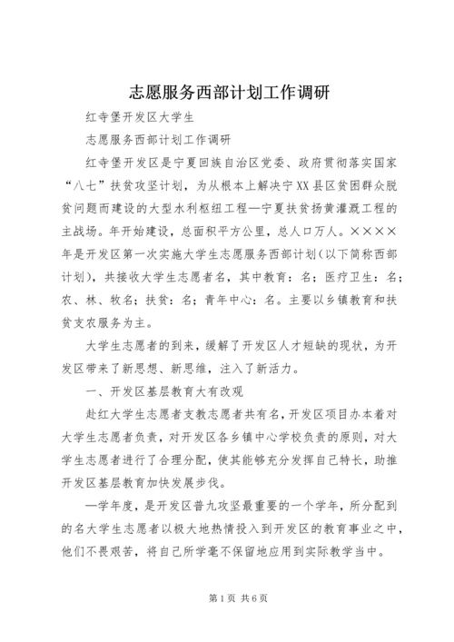 志愿服务西部计划工作调研 (9).docx