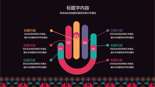 古典传统民族风格民族花纹图案PPT模板