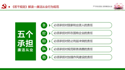 廉洁从业从政从严治党教育PPT课件模板