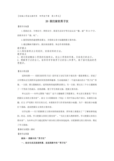 20《我们家的男子汉》 (教案) 