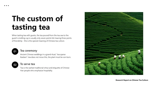 绿色简约中国茶文化研究英语演讲