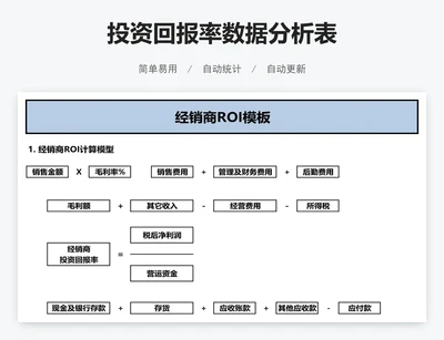 投资回报率数据分析表