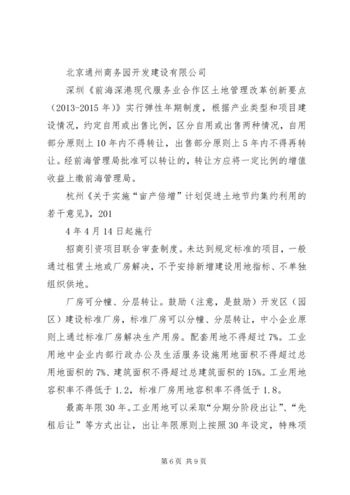 全国工业用地新政要点一览.docx