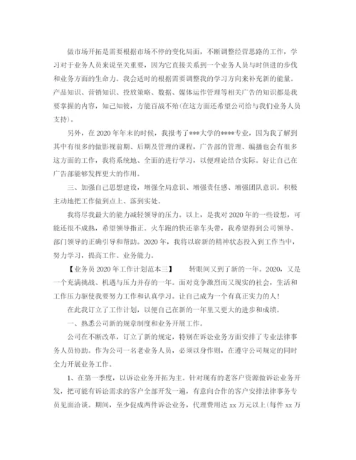 精编之业务员年工作计划范本.docx