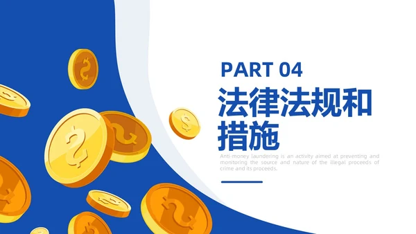 蓝黄色反洗钱基础知识培训PPT模板