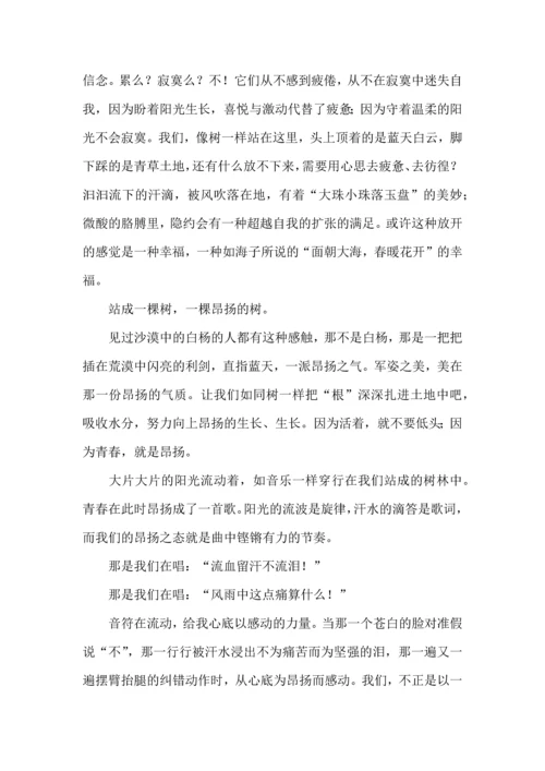 初中军训心得体会汇总十篇（三）.docx