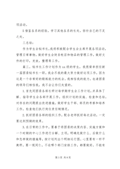 秘书长工作计划 (2).docx