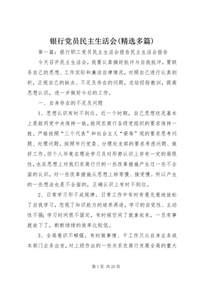 银行党员民主生活会(精选多篇).docx