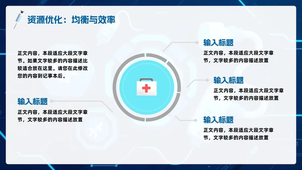 蓝色渐变科技风医疗改革医疗行业PPT模板