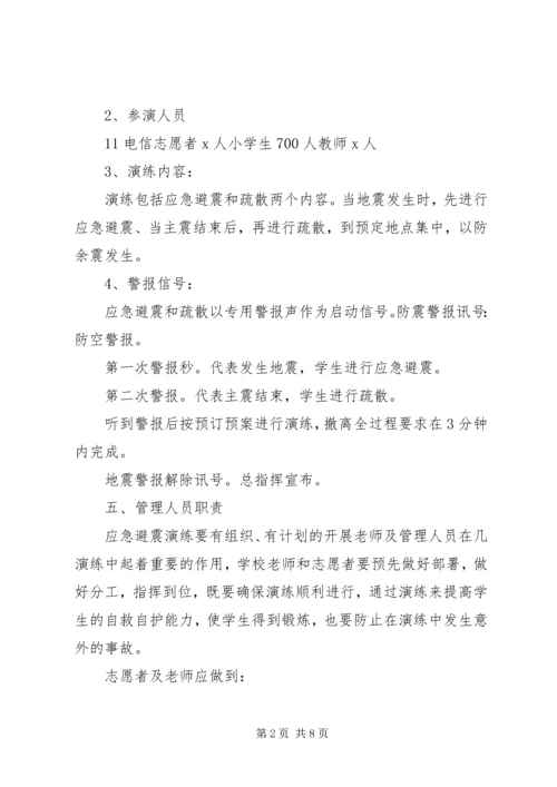 小街小学抗震减灾演练情况汇报 (2).docx