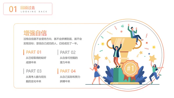 成功阶梯高考冲刺PPT模板