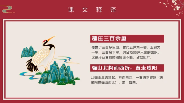 国漫风格阿房宫赋通用PPT模板