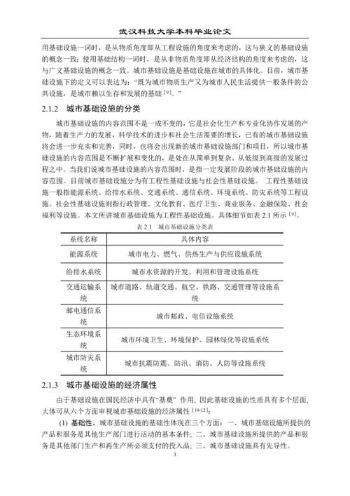 城市基础设施PPP模式风险识别与分担探讨毕业论文.docx