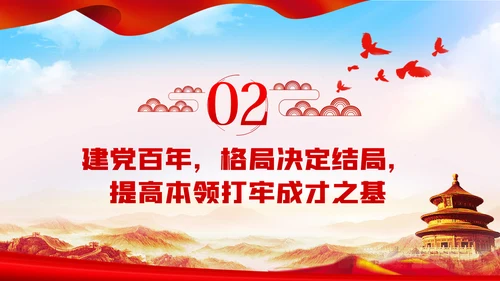 风雨苍黄百年路高歌奋进新征程党史党建PPT