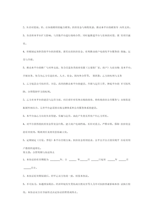 互联网战略合作合同协议书范本专业版