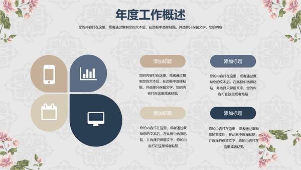 欧式花纹工作汇报通用PPT模板