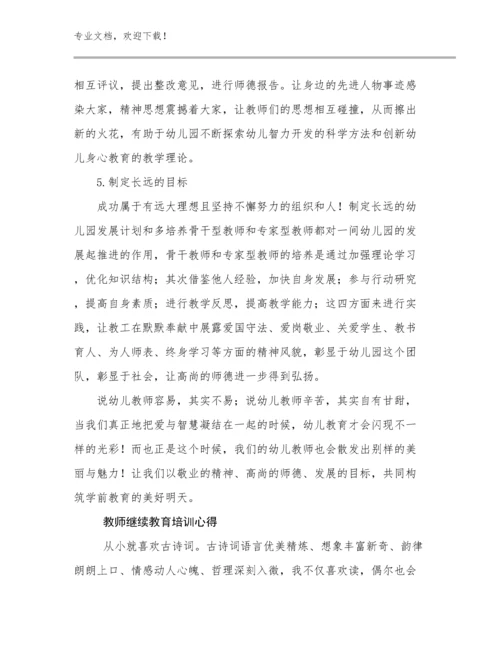 教师继续教育培训心得优选范文17篇文档合集.docx