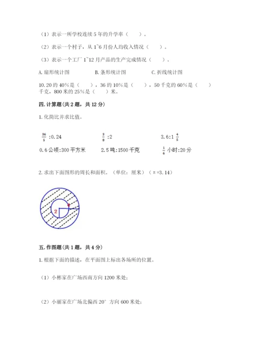 2022六年级上册数学期末测试卷及完整答案【名师系列】.docx