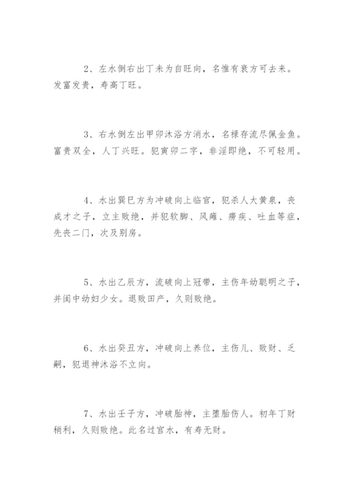 阴宅风水24方位.docx