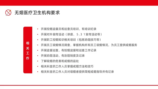 红色水彩简约商务控烟企业培训PPT课件禁烟
