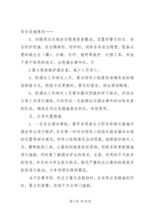 西河头小学防溺水工作安全应急预案.docx