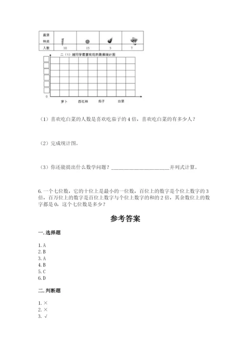 人教版四年级上册数学 期末测试卷及答案【夺冠系列】.docx