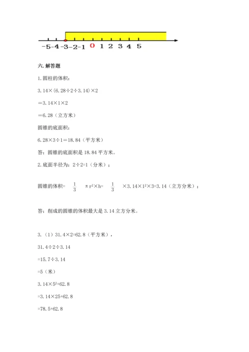 人教版六年级下册数学期末测试卷精品（突破训练）.docx