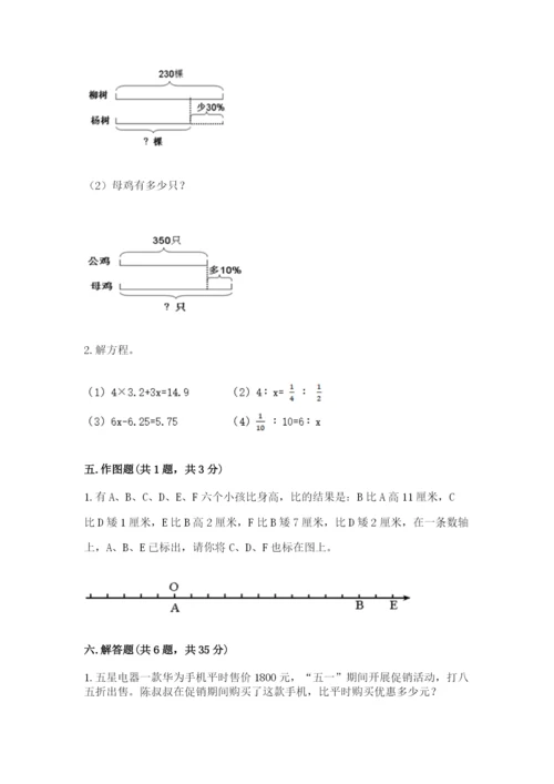 甘谷县六年级下册数学期末测试卷精品加答案.docx