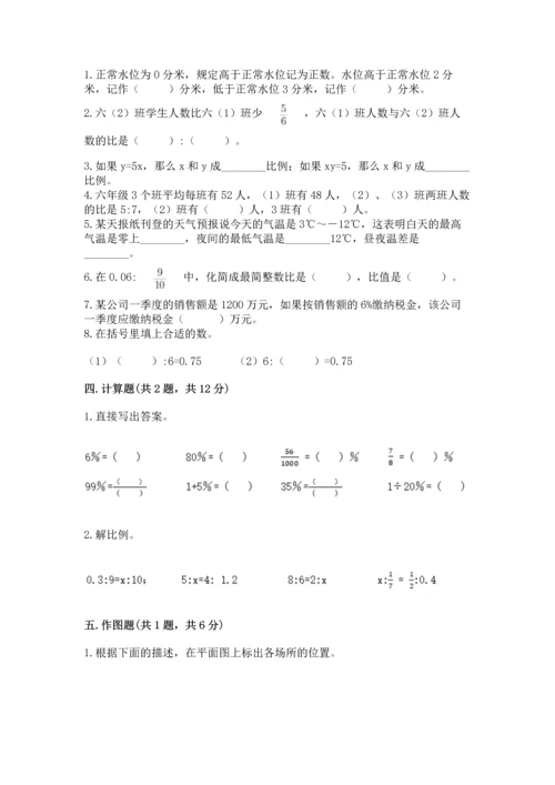 小学数学试卷六年级下册期末测试卷及参考答案.docx